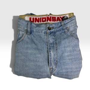 Vintage 90s Baggy Skate Jeans Unionbay 38x32 Faded Light Wash Denim